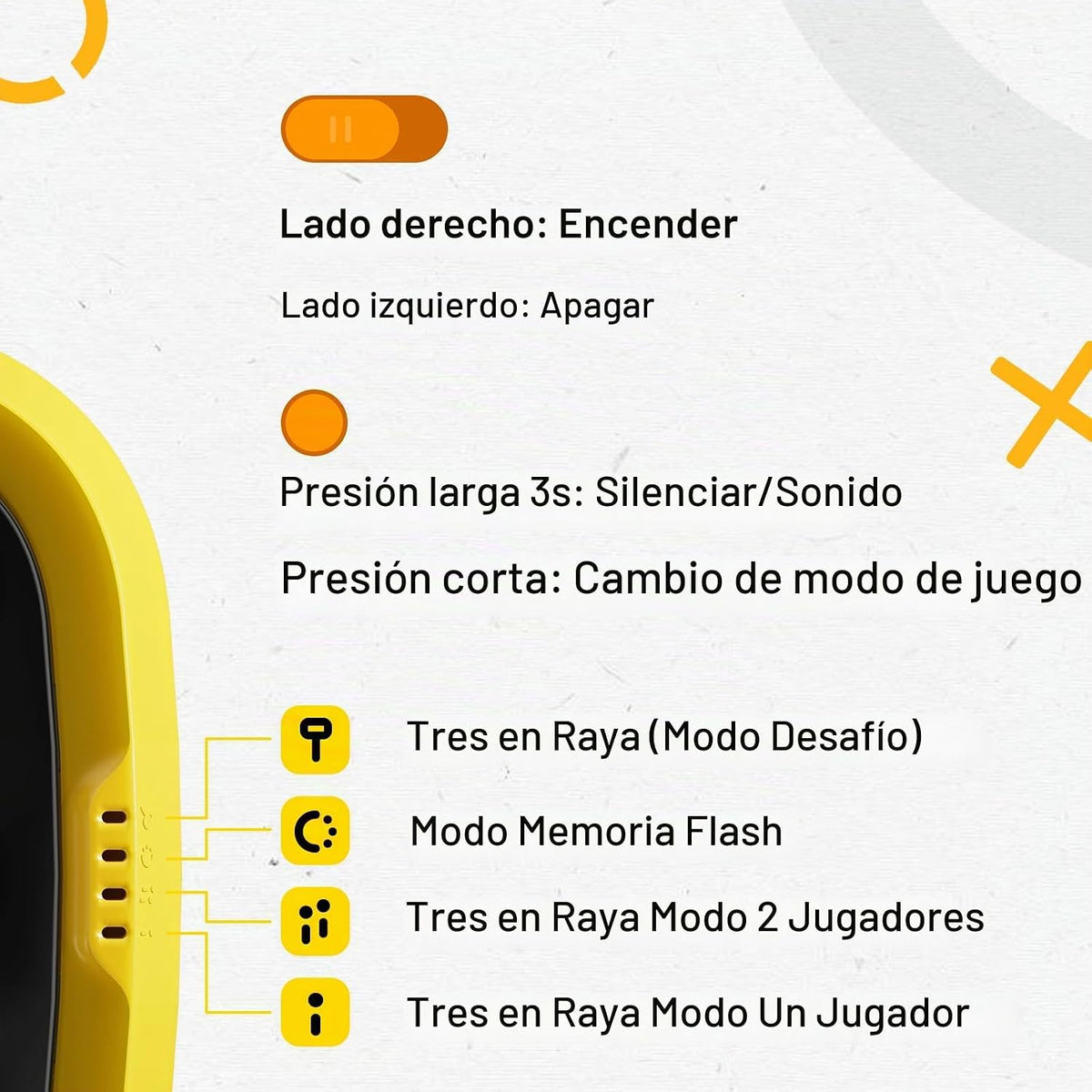 BearHonie Juego de tic-tac-toe portátil electrónico de 4 en 1 para...