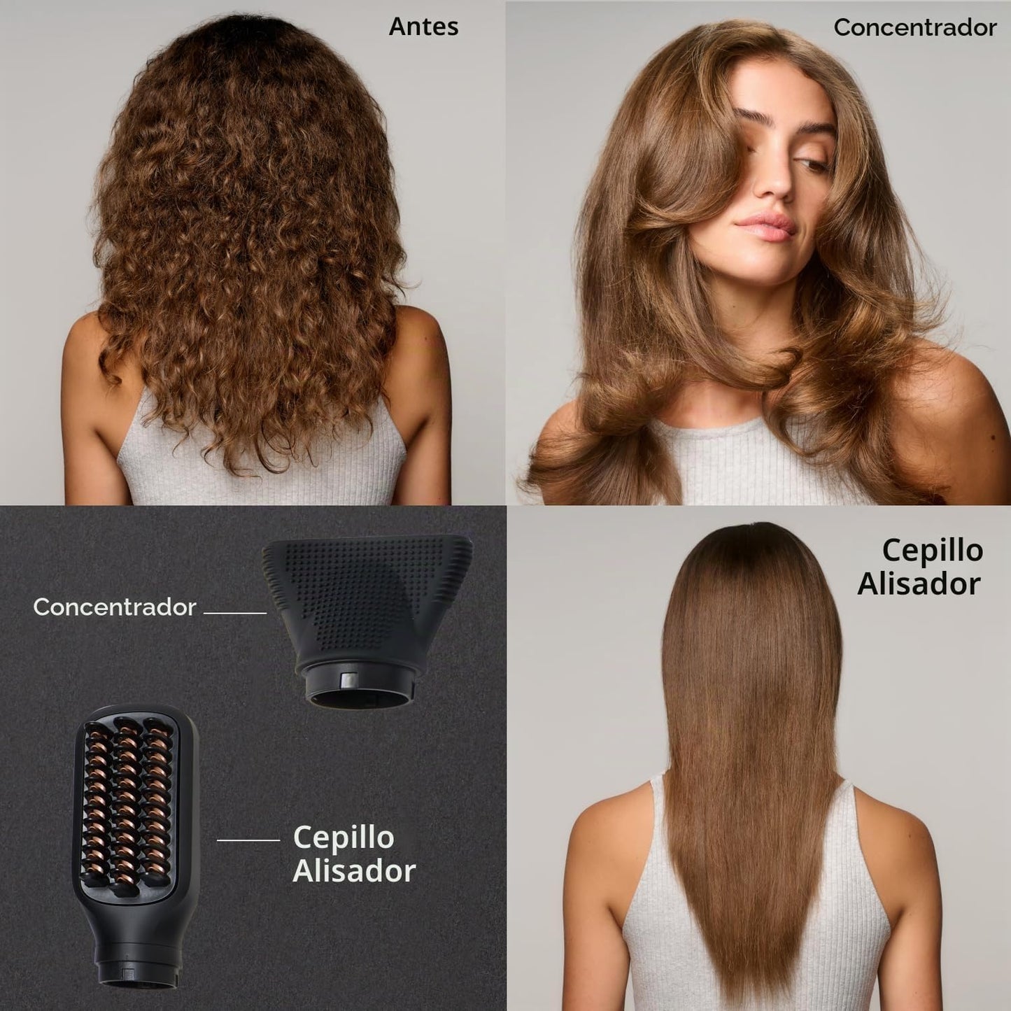 ion Luxe 8In1 Airstyler Pro, secador de pelo intercambiable y rizad...