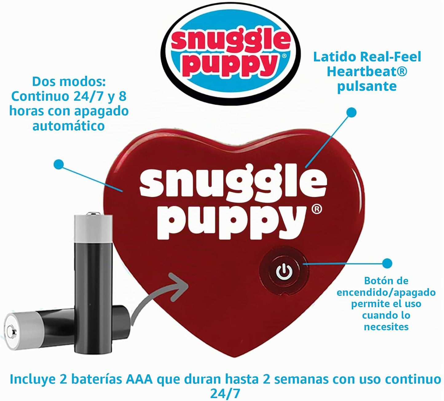 Snuggle - Juguete de ritmo cardíaco para cachorros, 6 paquetes de c...