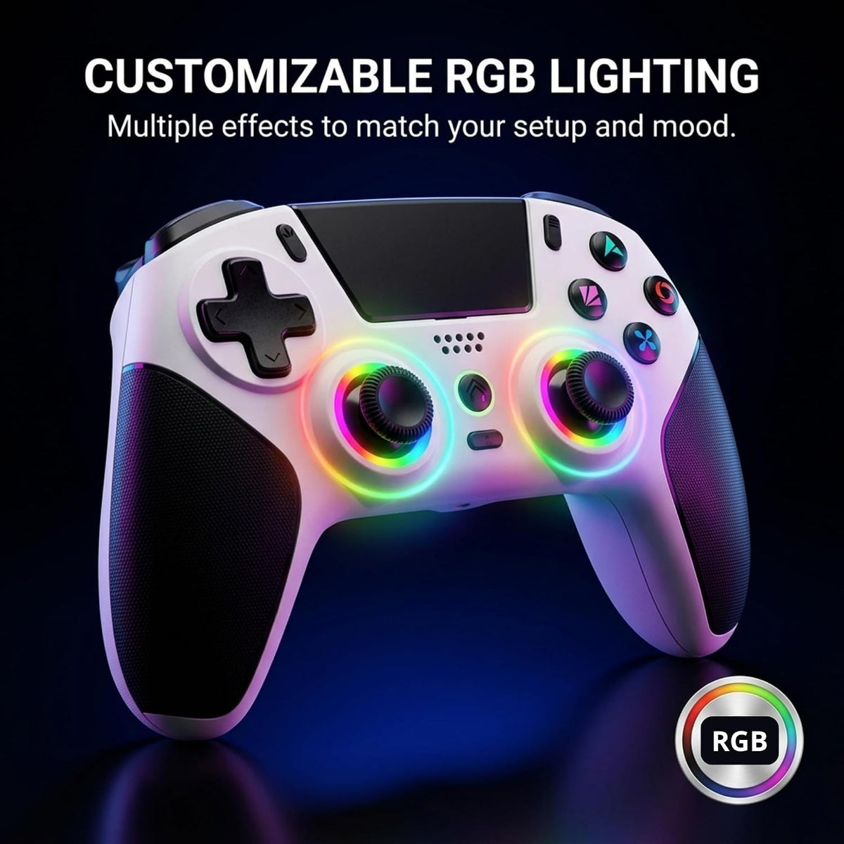 ZORVX Mando Inalámbrico Gaming Compatible con PS5, PC, iOS y Androi...