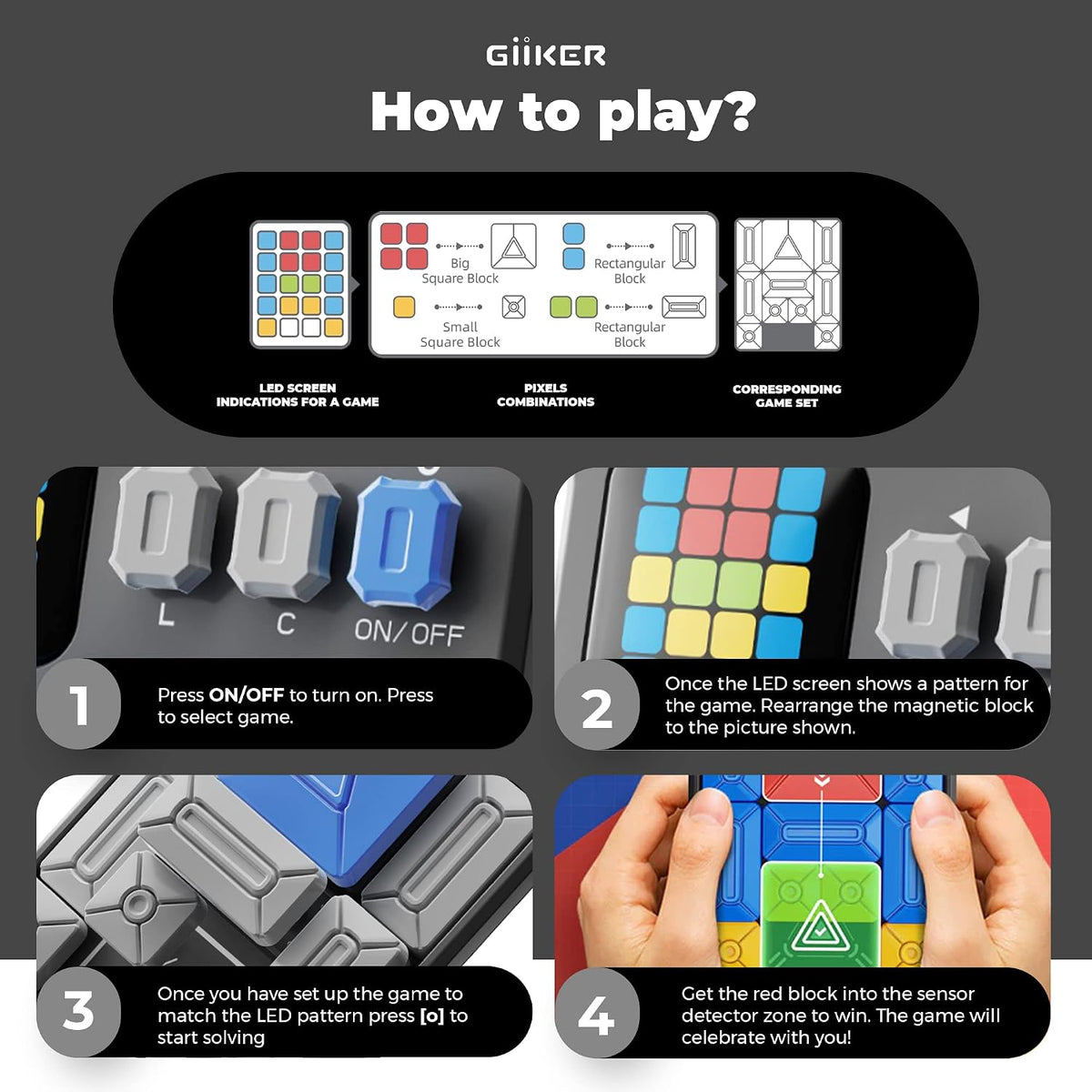 GiiKER Super Slide Puzzle Game, más de 500 desafíos, juguete STEM p...