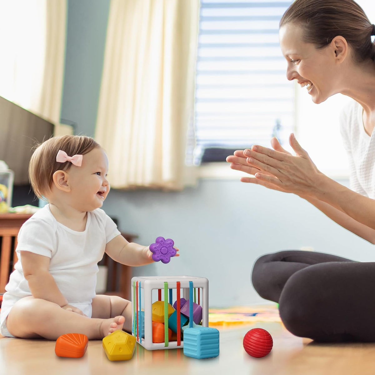 LiKee Juguetes Montessori para niños de 1 año y más, clasificador d...