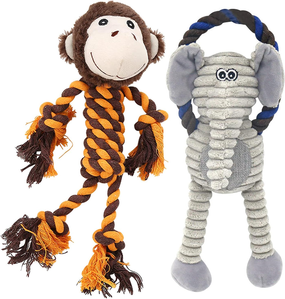HUGEME Juguete de cuerda de mono para perro, juguete chirriante de...