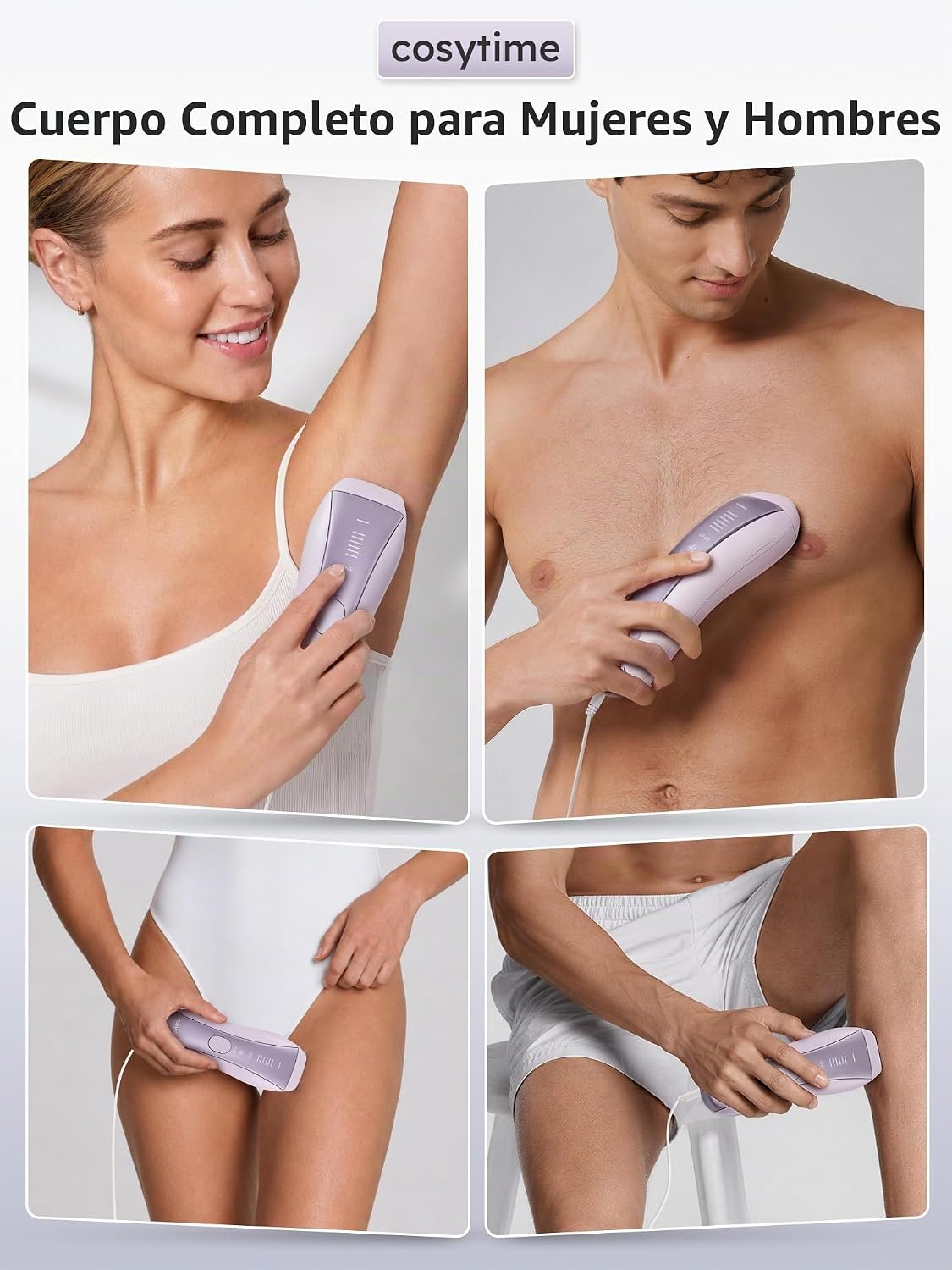 Cosytime Depilación láser IPL para mujeres y hombres, dispositivo d...