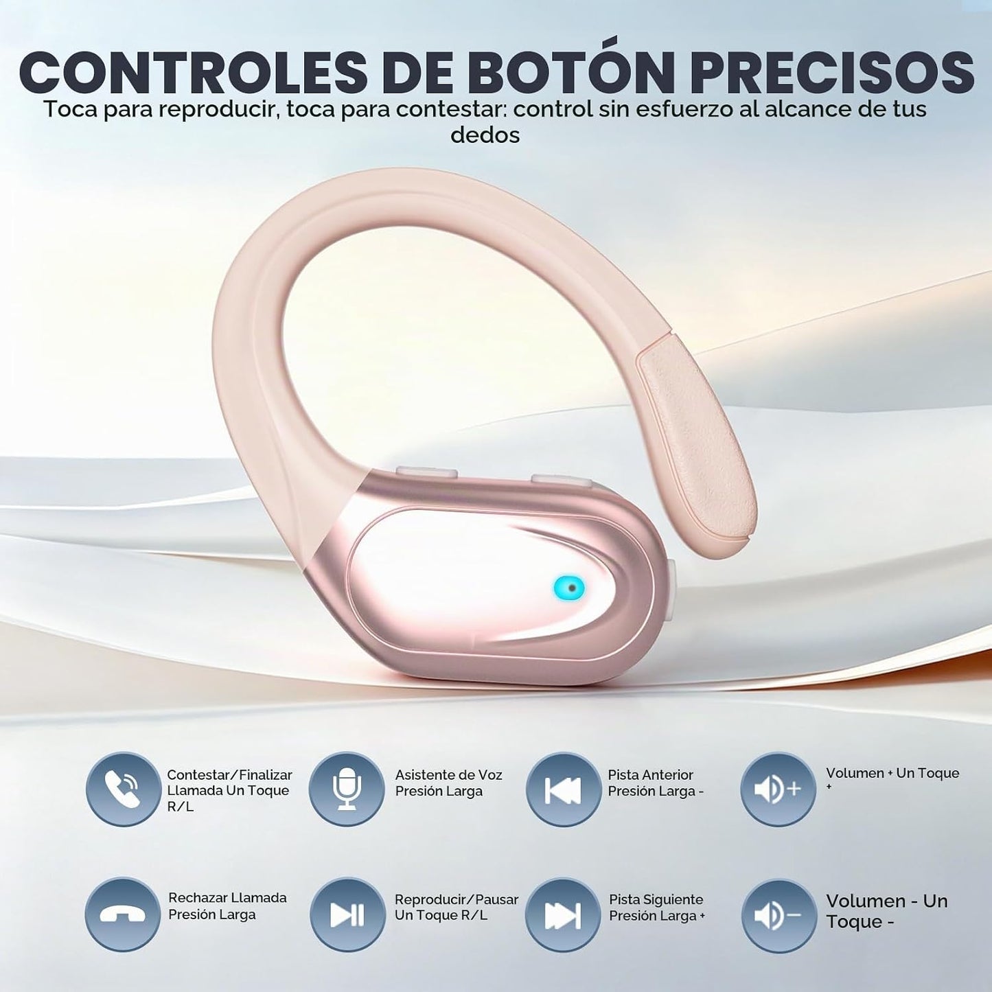 HAOYUYAN Auriculares deportivos Bluetooth inalámbricos, 80 horas de...