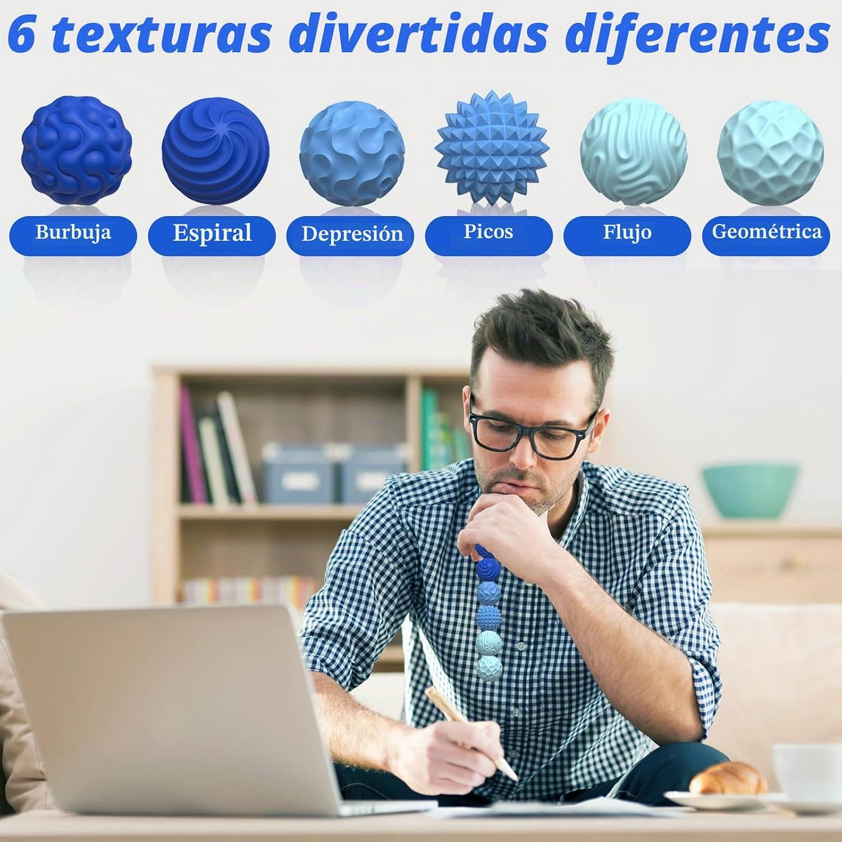 Bolas magnéticas de silicona, juguetes antiestrés para adultos y ad...