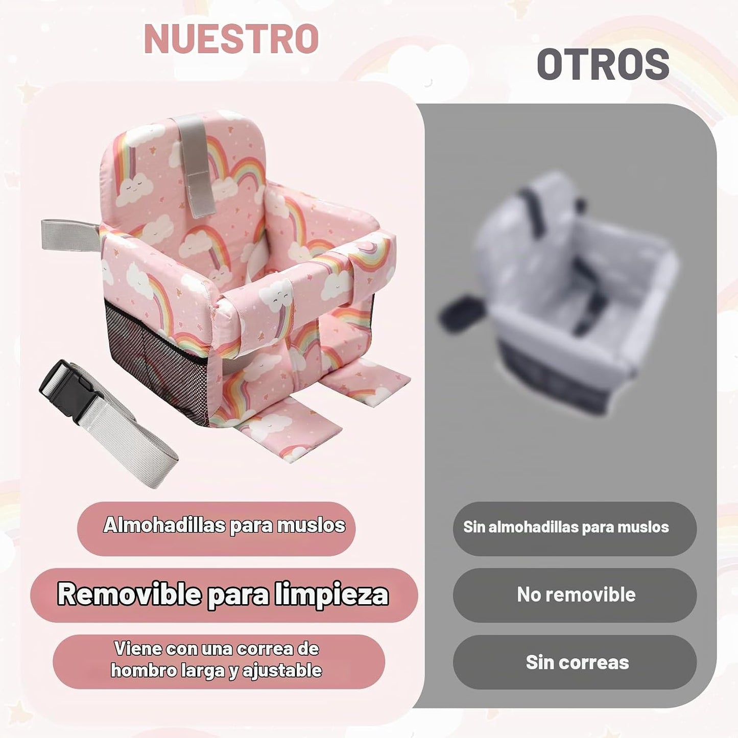 Funda de asiento de carrito de compras para bebé niña y niño, funda...