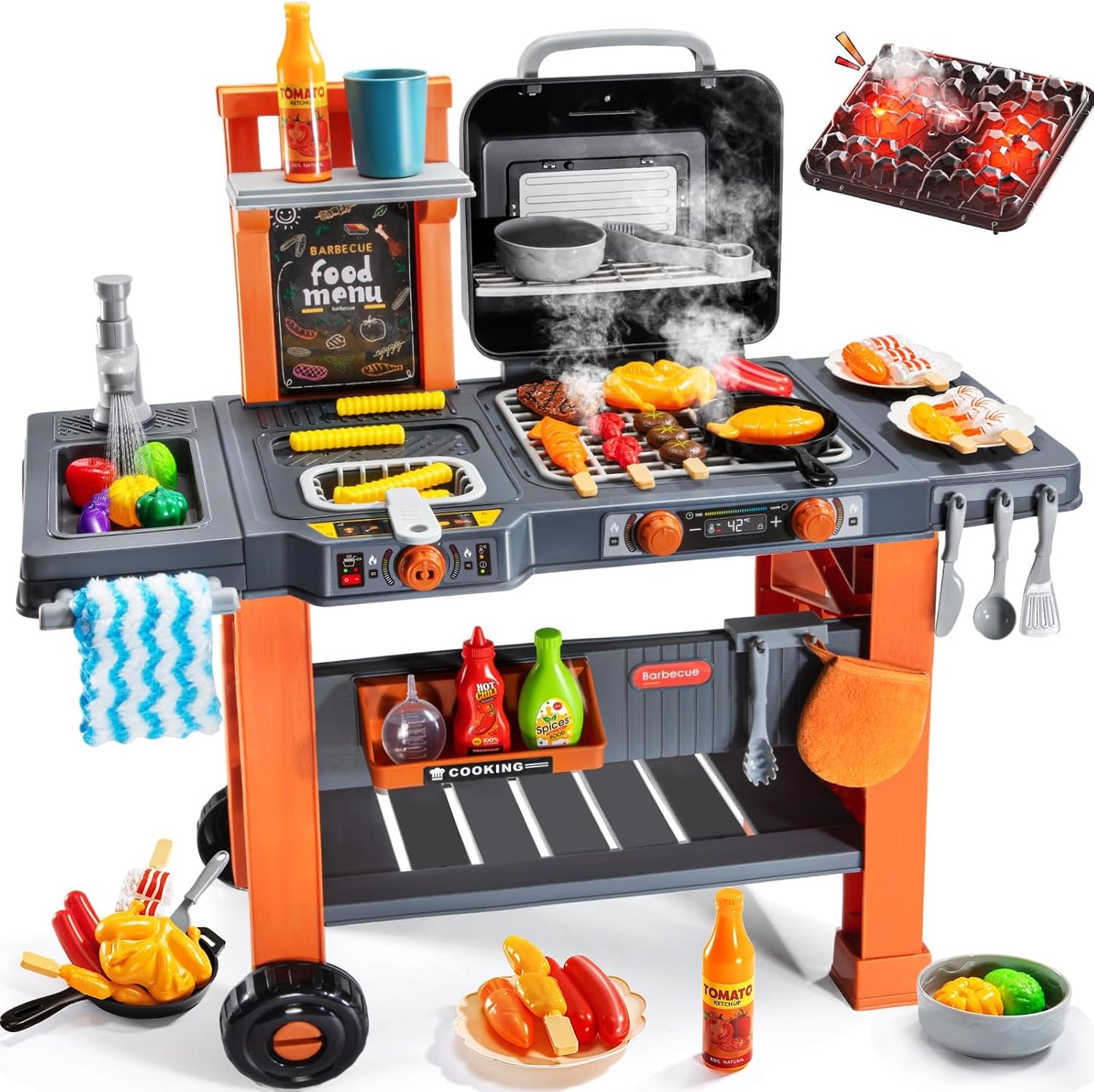 KIZONLY Juguetes de cocina para niños - Versión actualizada Juego d...
