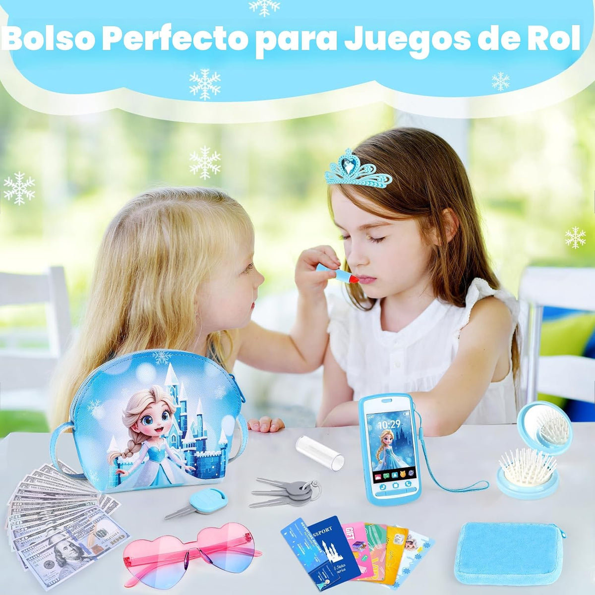Bolsa de juguete para niñas pequeñas, bolsa de juguete con accesori...