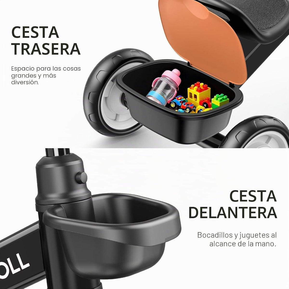 Umatoll - Triciclo para niños pequeños de 2 a 5 años, bicicleta aju...