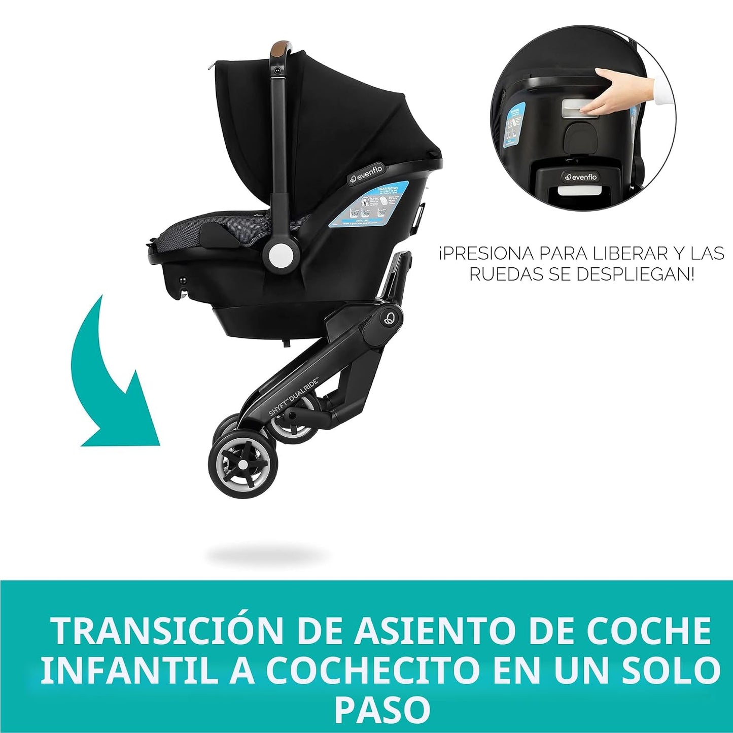 Shyft DualRide con almacenamiento Carryall Combo de asiento infanti...