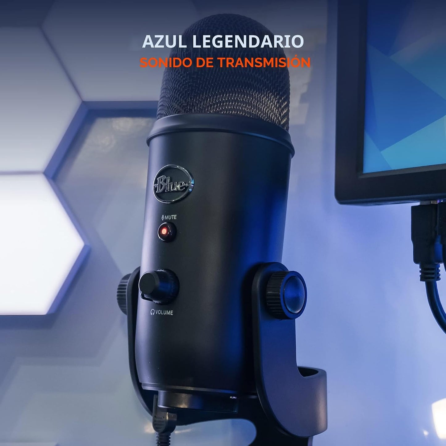 Blue Yeti USB Mic para grabar y transmitir en PC y Mac, 3 cápsulas...