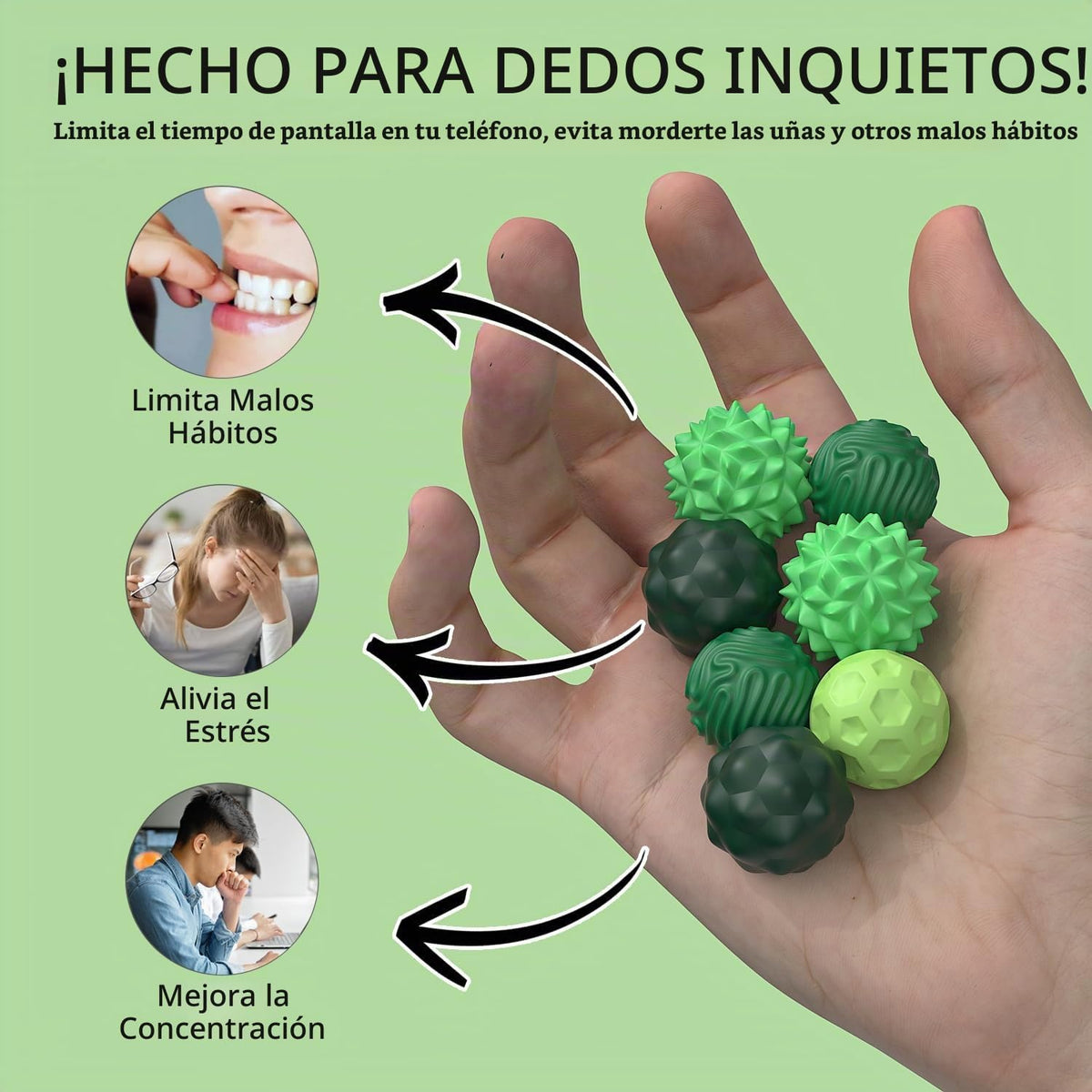 Bolas magnéticas Fidget Toys Adultos \u2013 8 piezas de bolas de at...