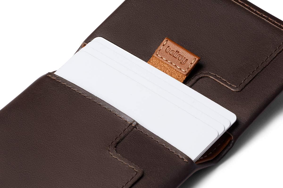 Bellroy Slim Sleeve, billetera de cuero delgada (capacidad máxima:...