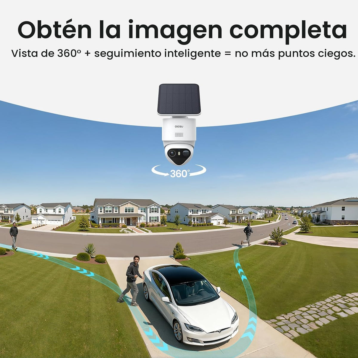 aosu T2 Ultra 4K cámara de seguridad inalámbrica al aire libre, det...
