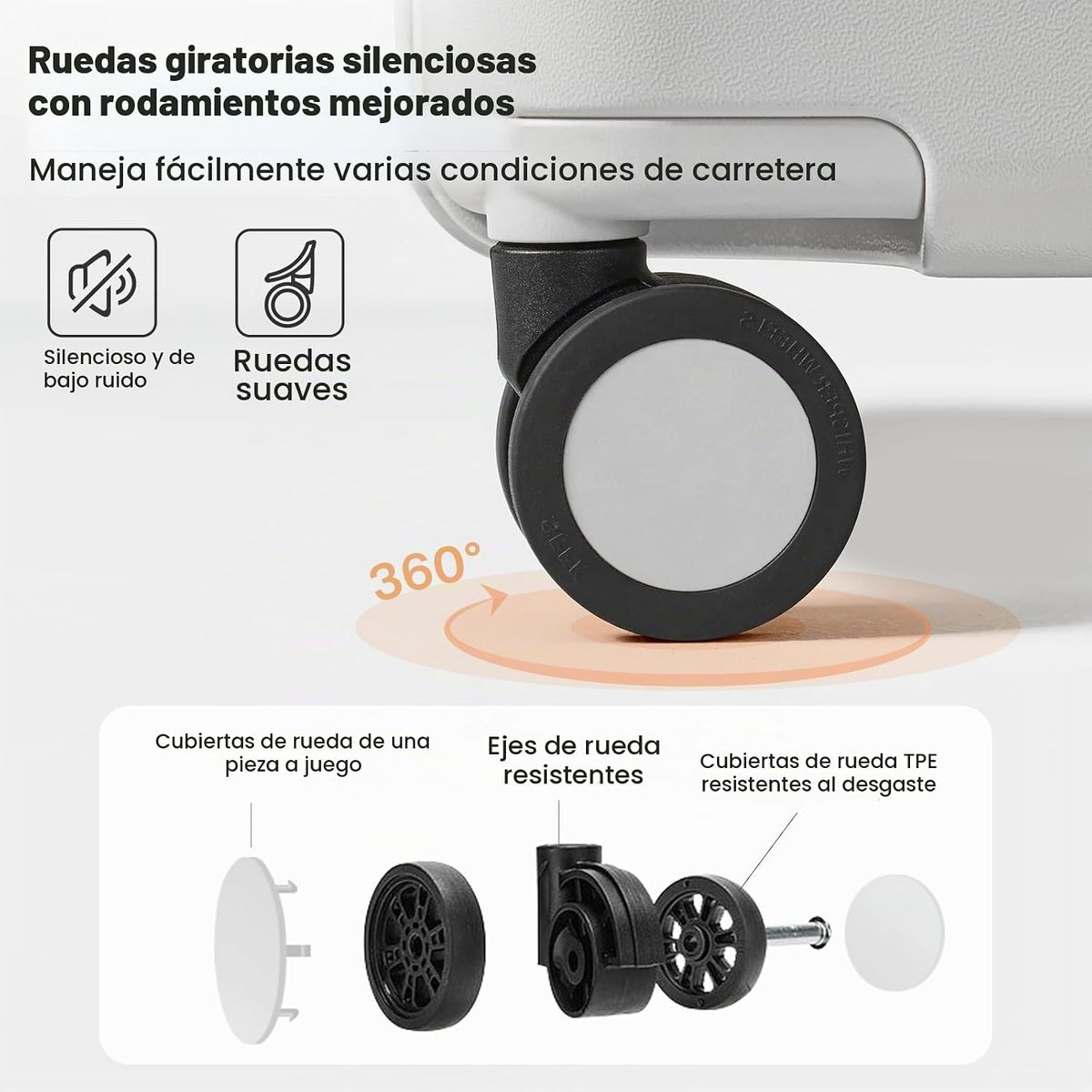 Maleta Grande de Equipaje Mixi Trunk PC de Carcasa Dura con Ruedas...