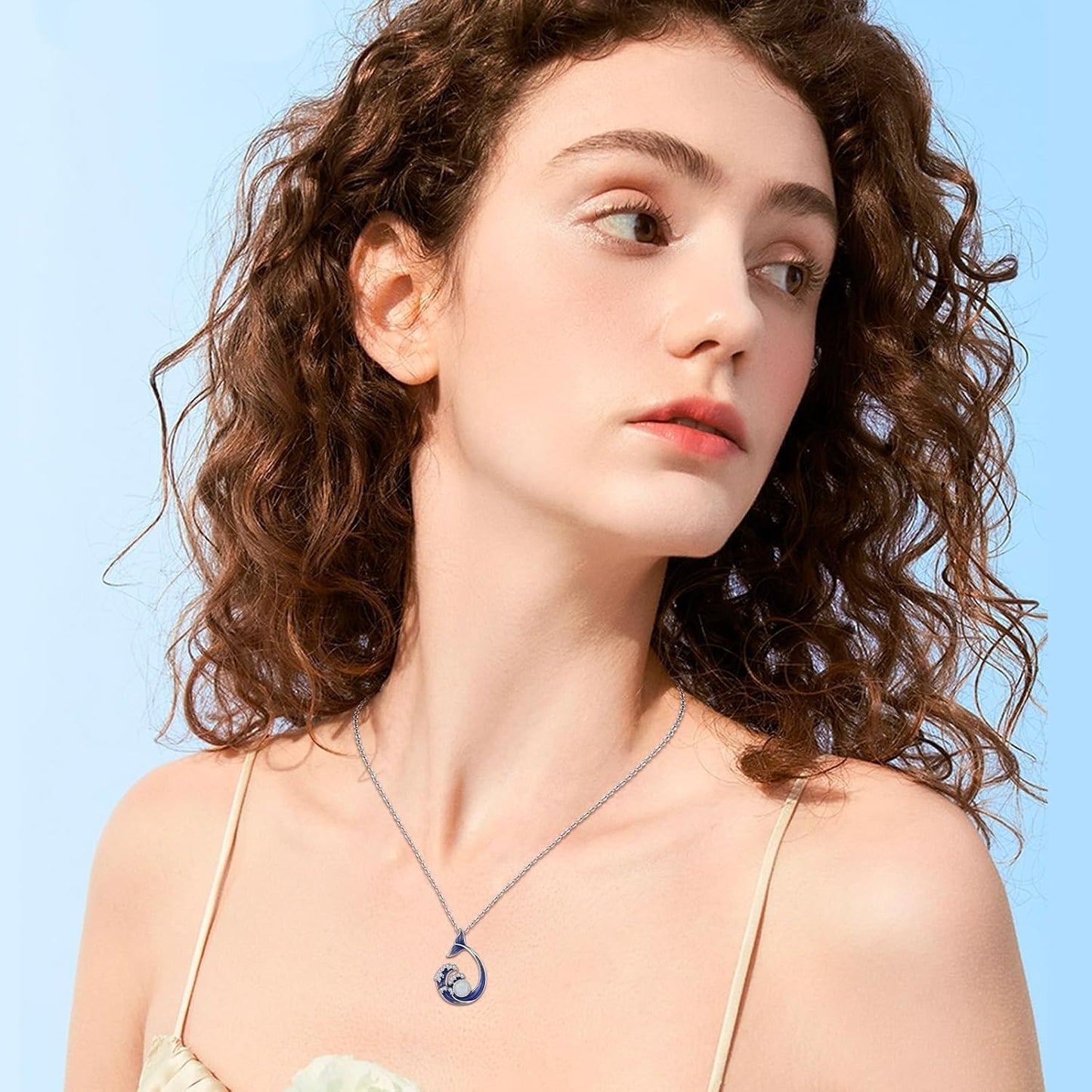 Collar KoyeKei de plata de ley 925, con tortuga marina, medusa, del...