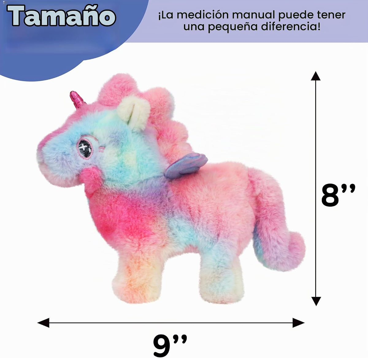 Hopearl Unicornio caminante con cuerno brillante, juguete electróni...
