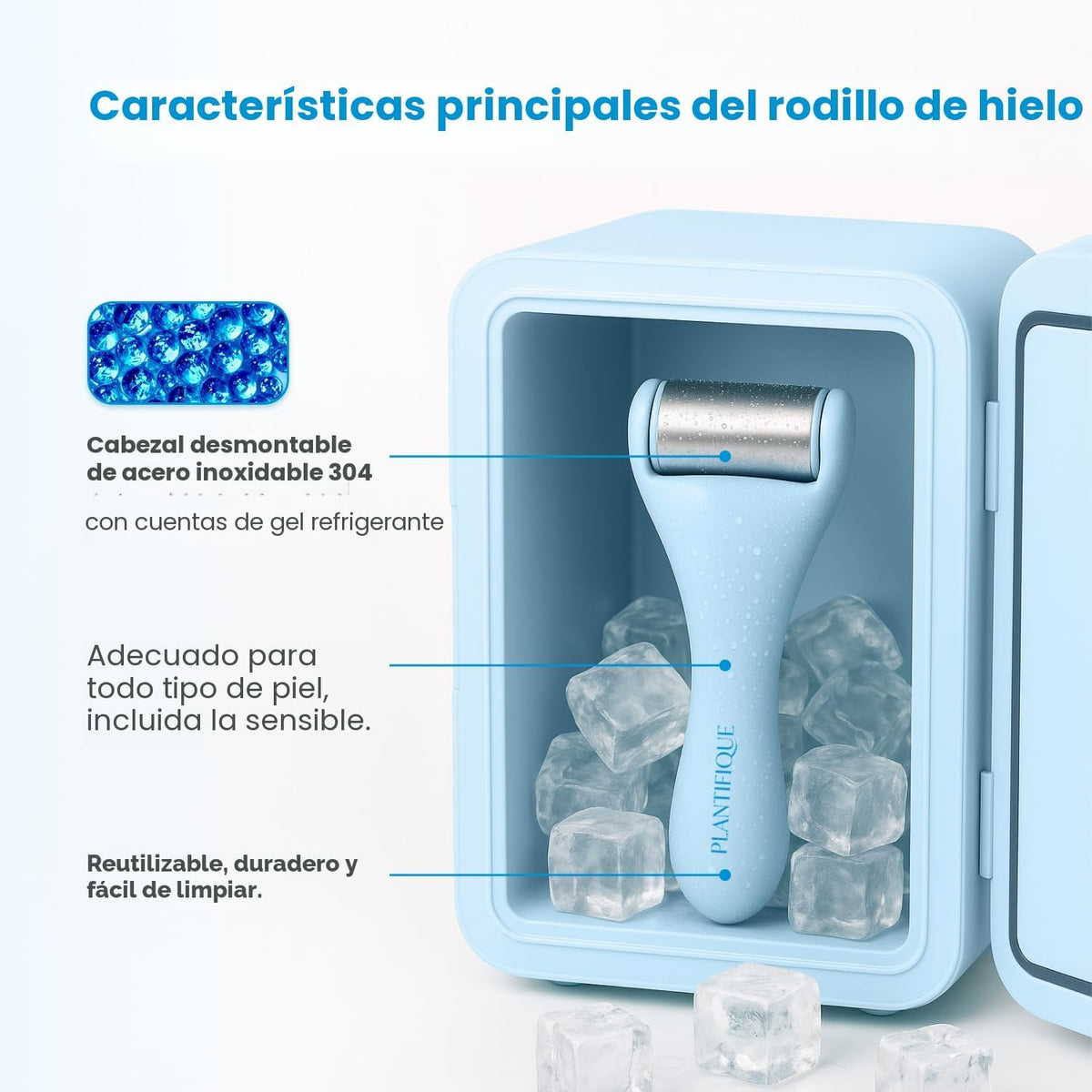 PLANTIFIQUE Rodillo de hielo y herramienta de guasha para la cara -...