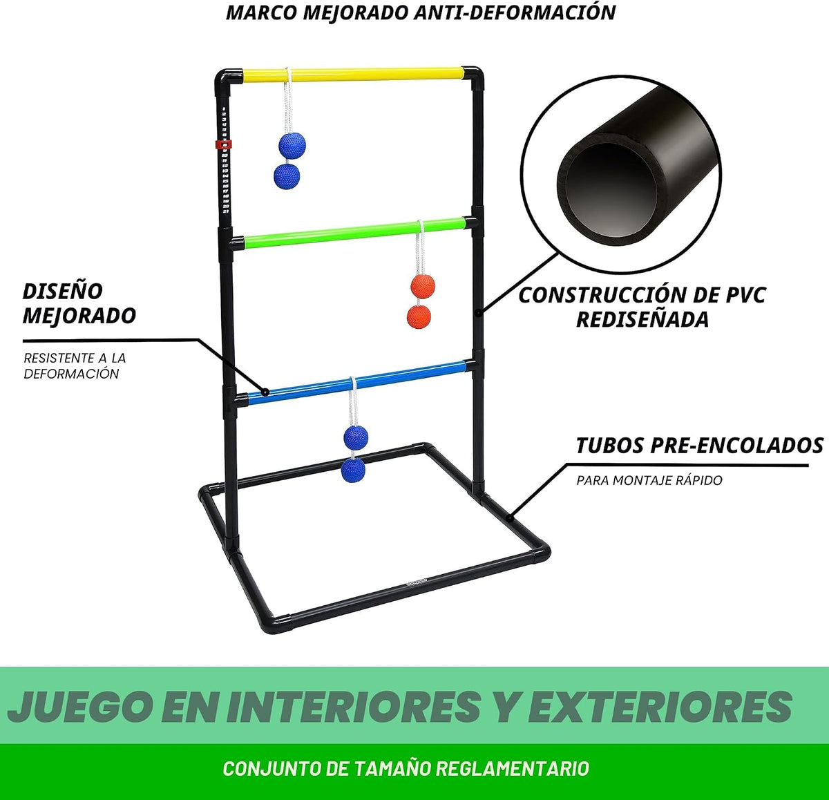GoSports Juego de lanzamiento de escalera para interiores y exterio...