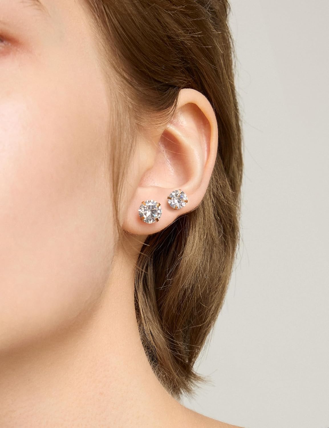Juego de 6 pares de aretes, aretes hipoalergénicos de circonita cúb...