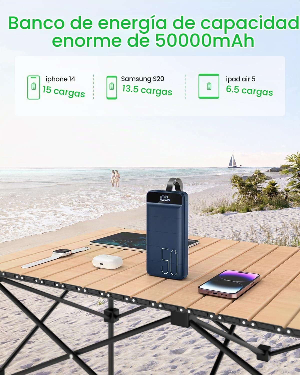 DAOLOT Cargador Portátil Banco de Energía 50000mAh Carga Rápida 22....