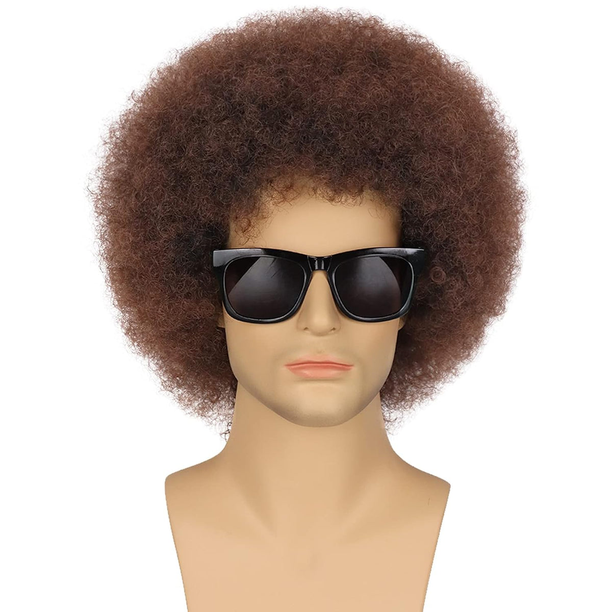 G&amp;T Wig Peluca afro para hombres, de los años 70 y 80, corta, r...