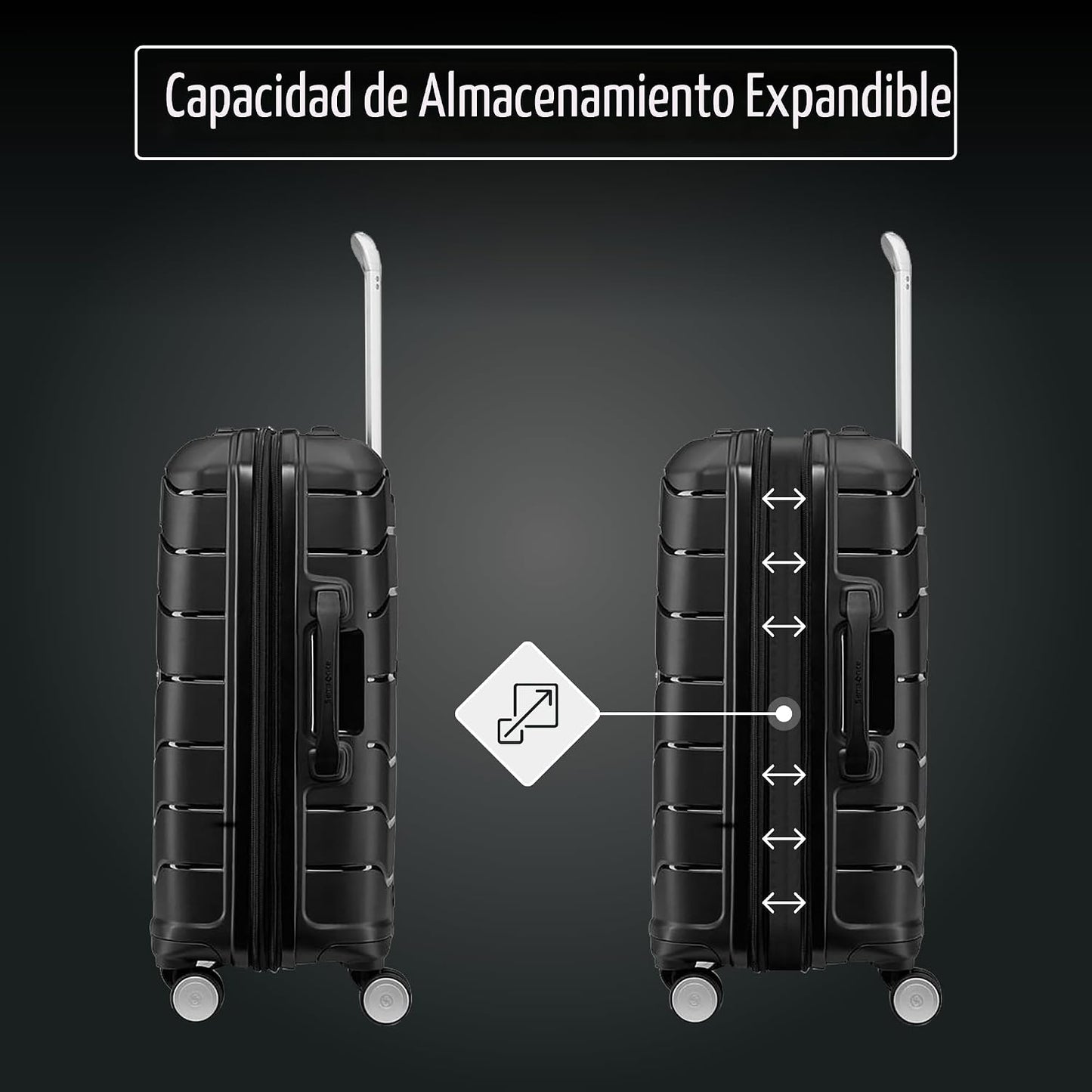 Samsonite Freeform \u2013 Maleta rígida, expandible con ruedas dobl...