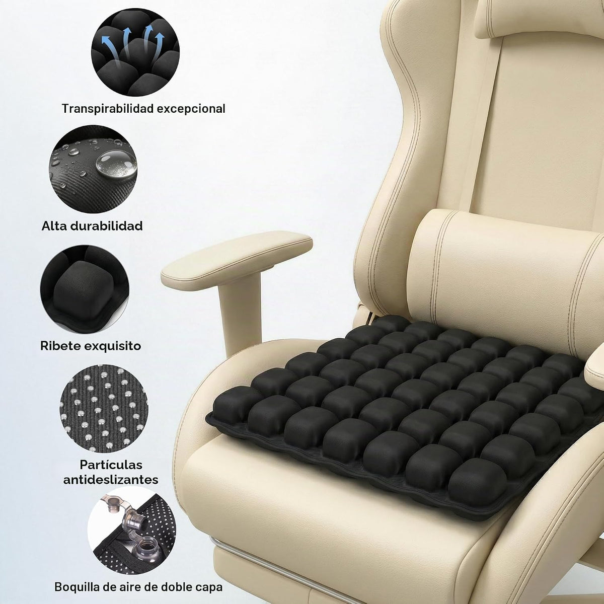 Sondour - Cojín de viaje para asiento de avión, cojín de avión para...