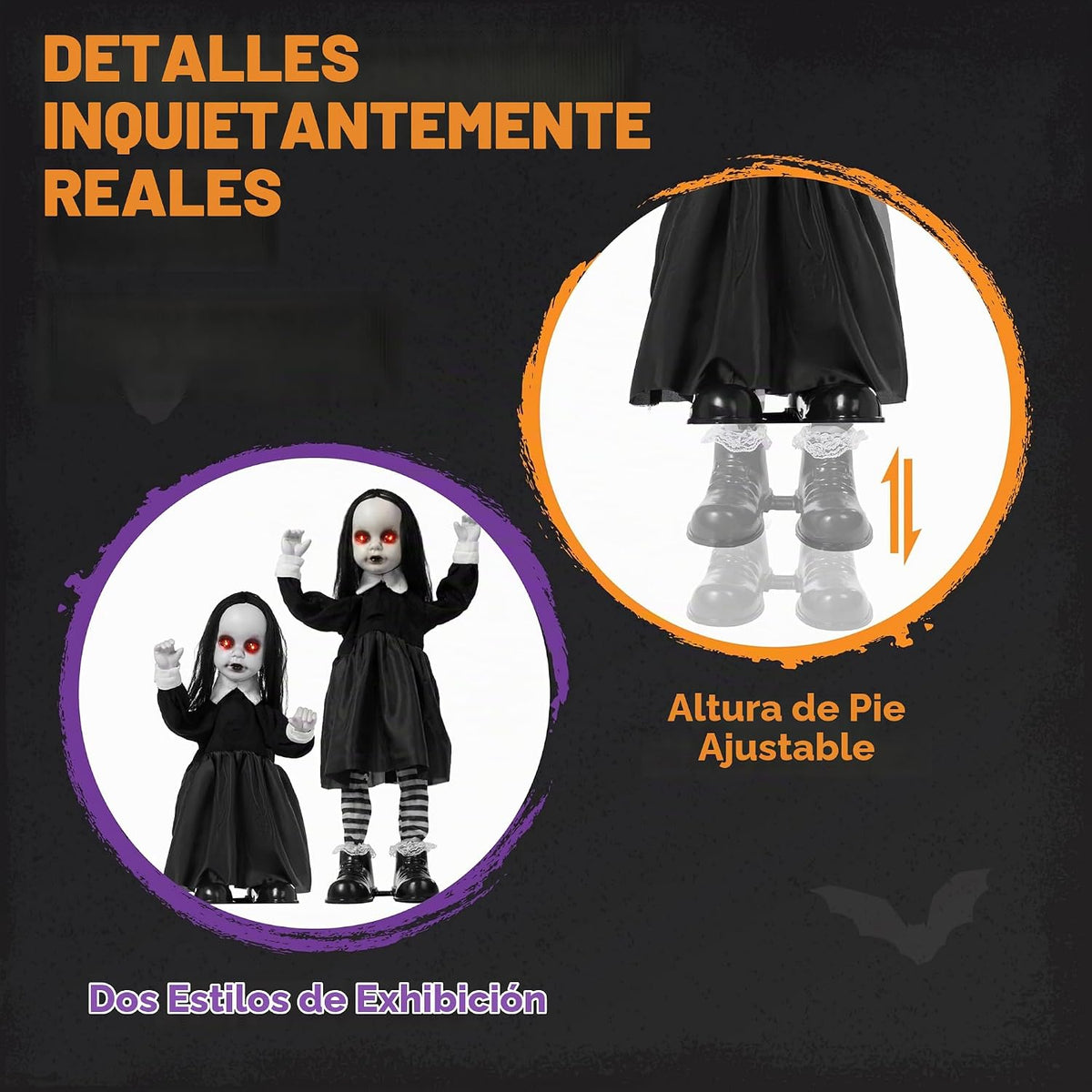 JOYIN Decoraciones de Halloween aterradoras para exteriores, 34 pul...