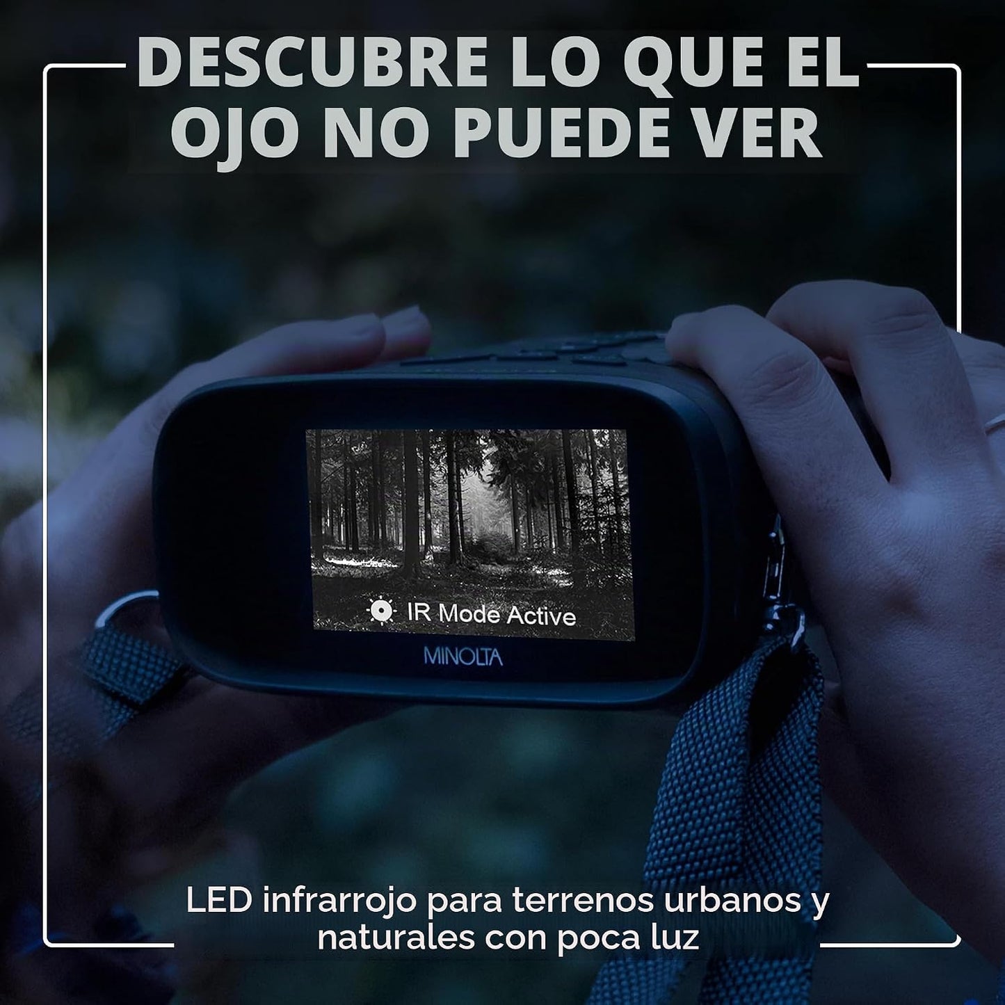 Minolta MNDM10B 4K Video 10x25 Kit monocular de visión nocturna dig...
