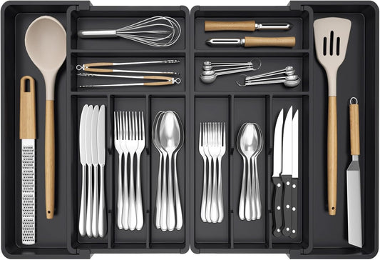 Lifewit Organizador Grande de Cajón para Cubiertos, Expandible de 1...