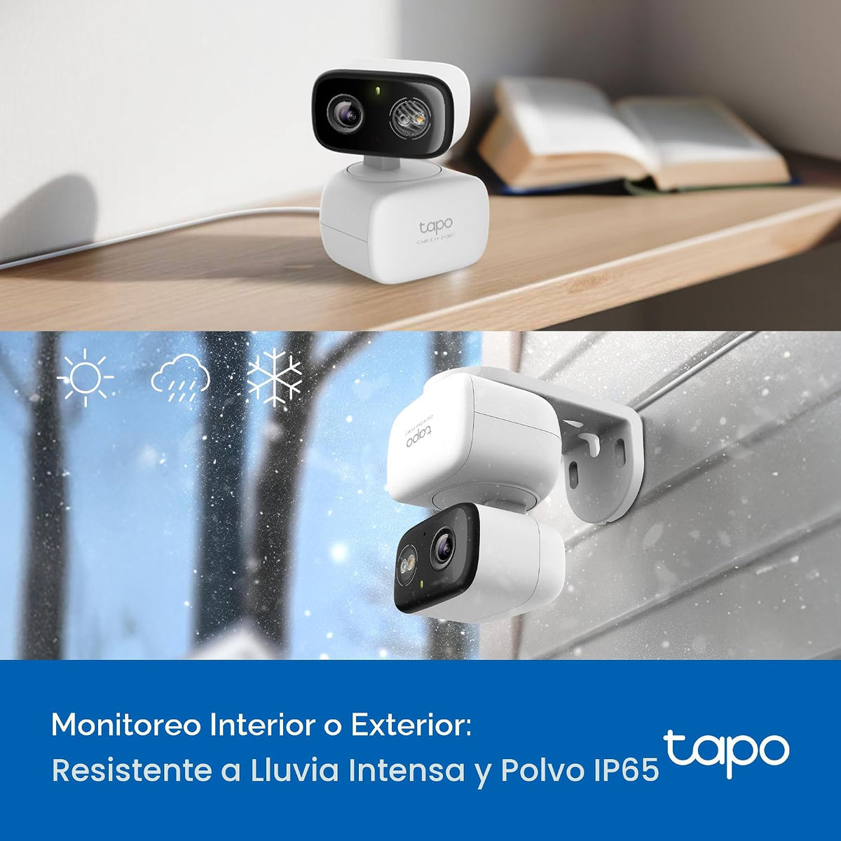Tapo 2K interior\/exterior Pan\/Tilt cámara de seguridad con cable,...