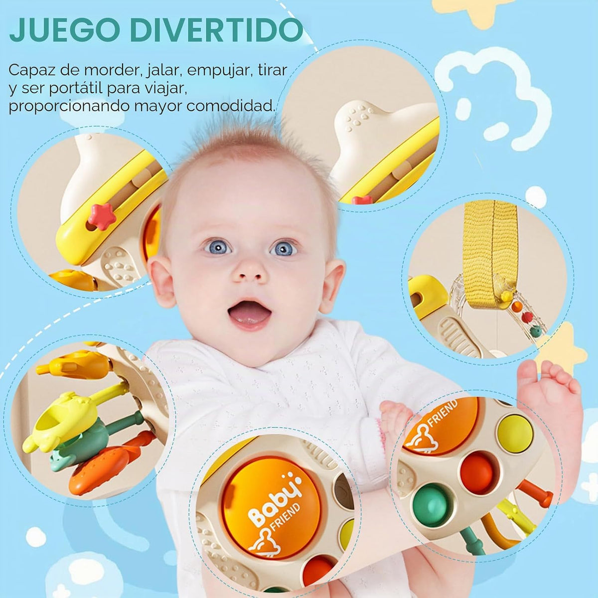 XXEDSPTY Juguetes sensoriales Montessori para bebés de 6-12 meses,...