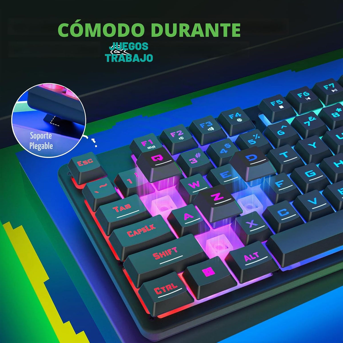 Redragon, combo actualizado de teclado y mouse para juegos S107, te...