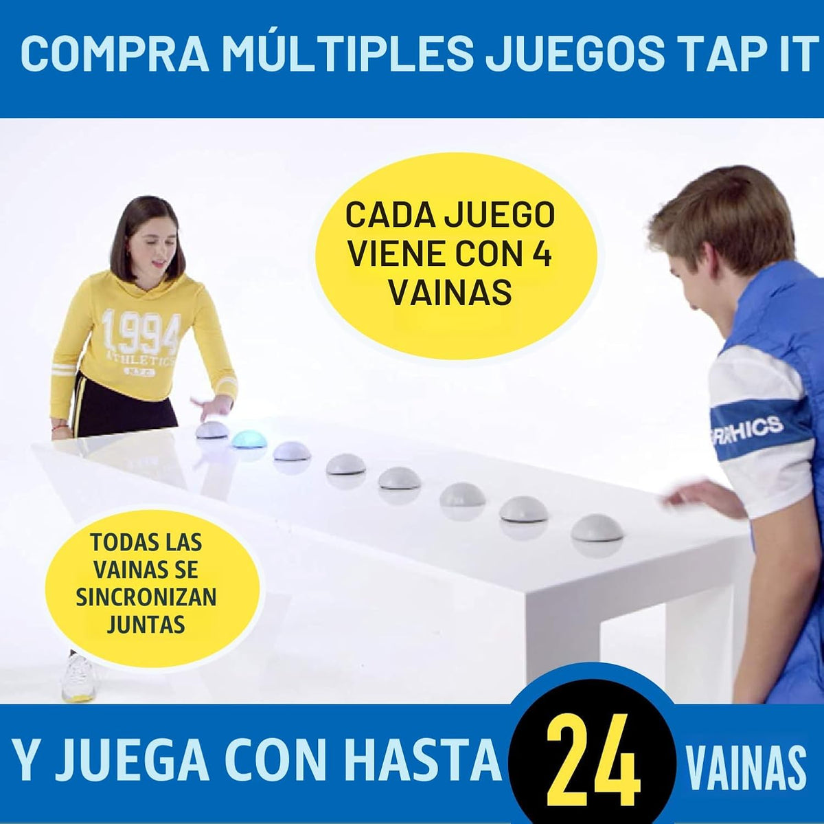 Fotorama Tap It - Juego de luz de reacción inalámbrica, 4 juegos en...