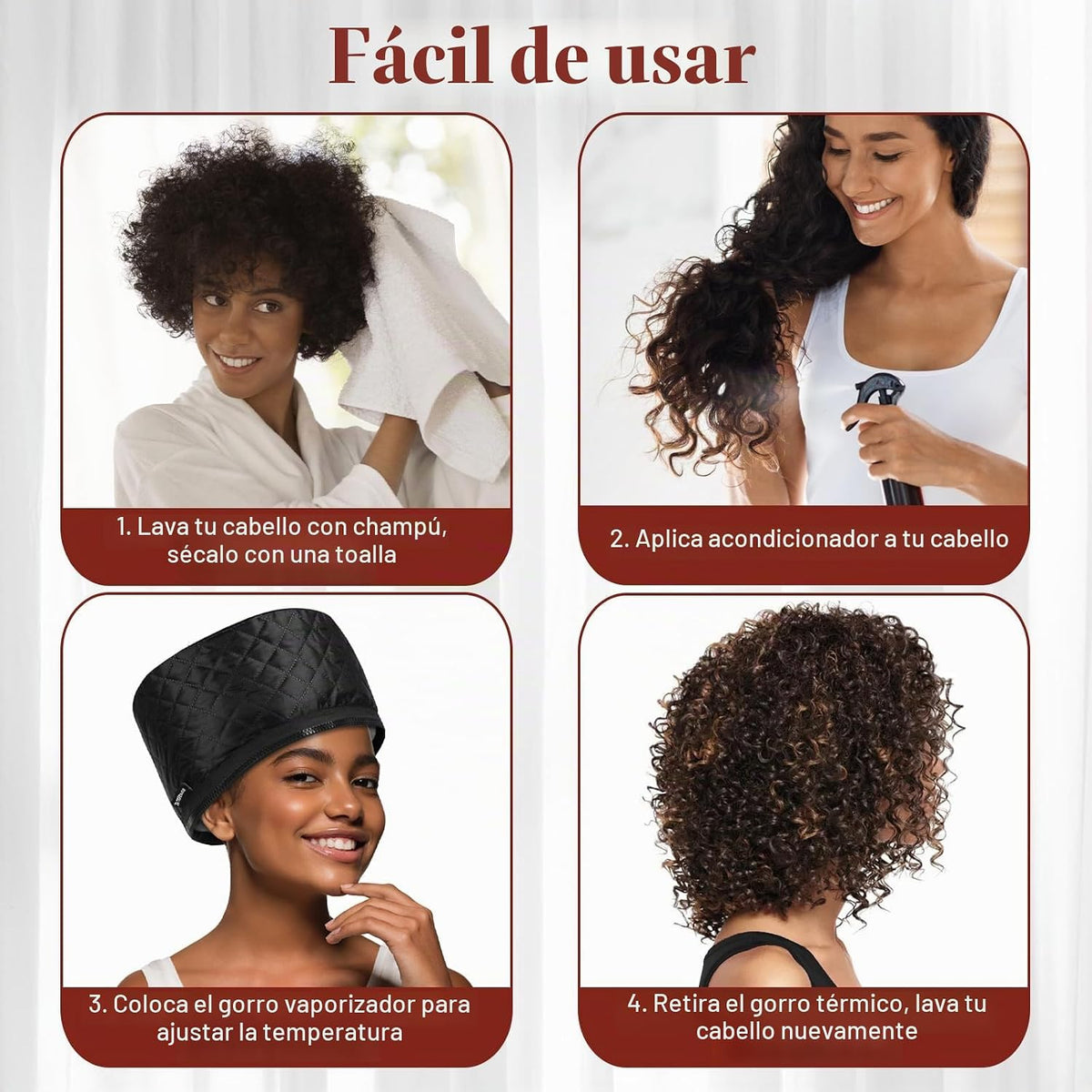 TEPENAR Vaporizador de cabello para acondicionamiento profundo: tap...