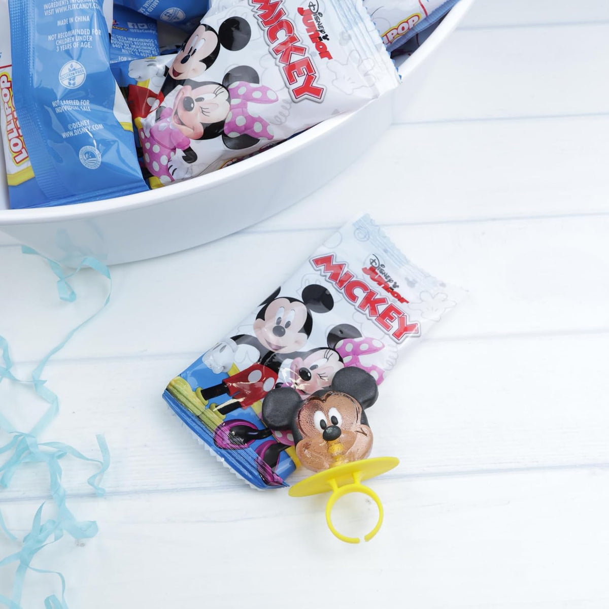 Disney Junior Lollipop anillos, Mickey Mouse, Minnie y Pluto, 18 un...