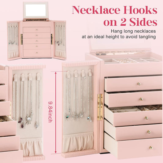 Dajasan Caja de Joyería para Niñas y Mujeres, Caja Organizadora de...