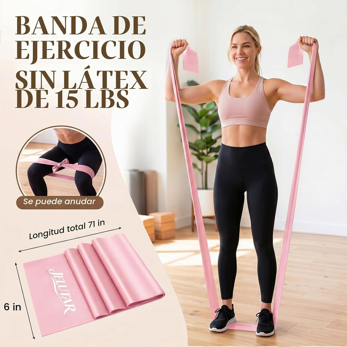 JELUTAR Kit de pilates para mujer, entrenamiento en casa, juego de...