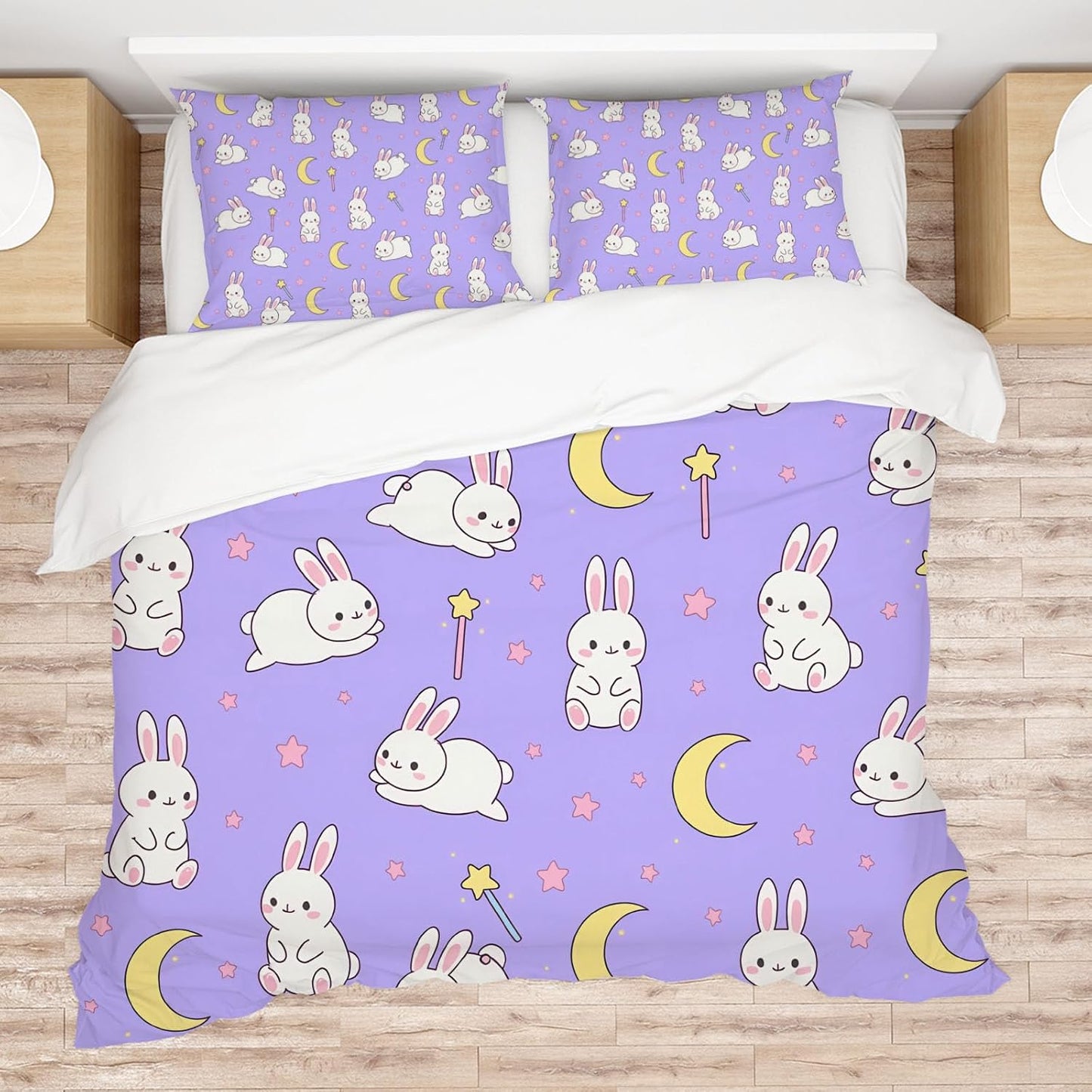Allenjoy Lindo juego de edredón de anime con 2 fundas de almohada p...