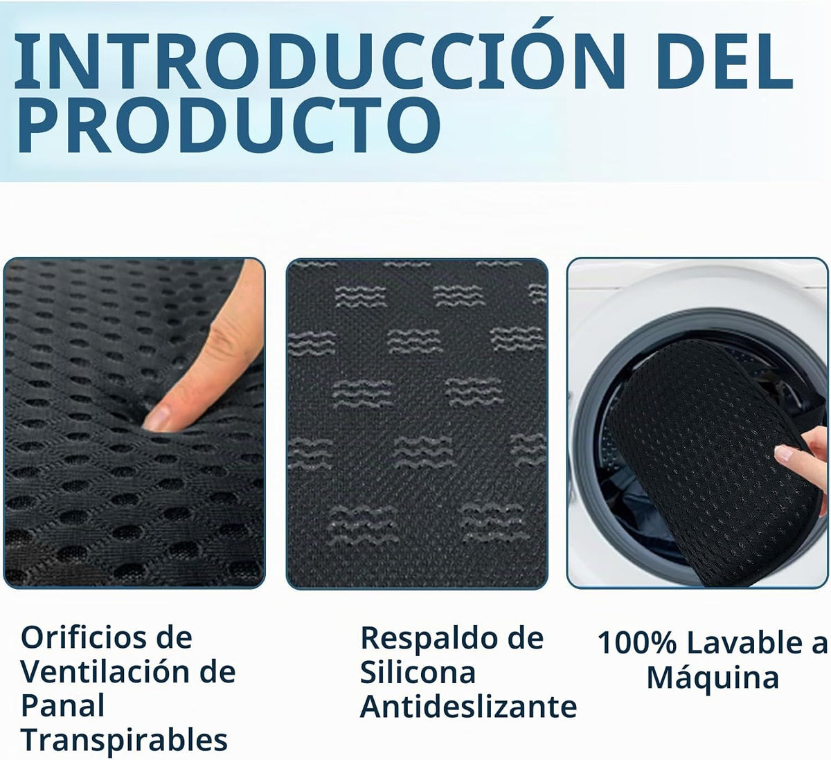 Newivi Cojín respirable portátil del asiento, suave plegable para e...