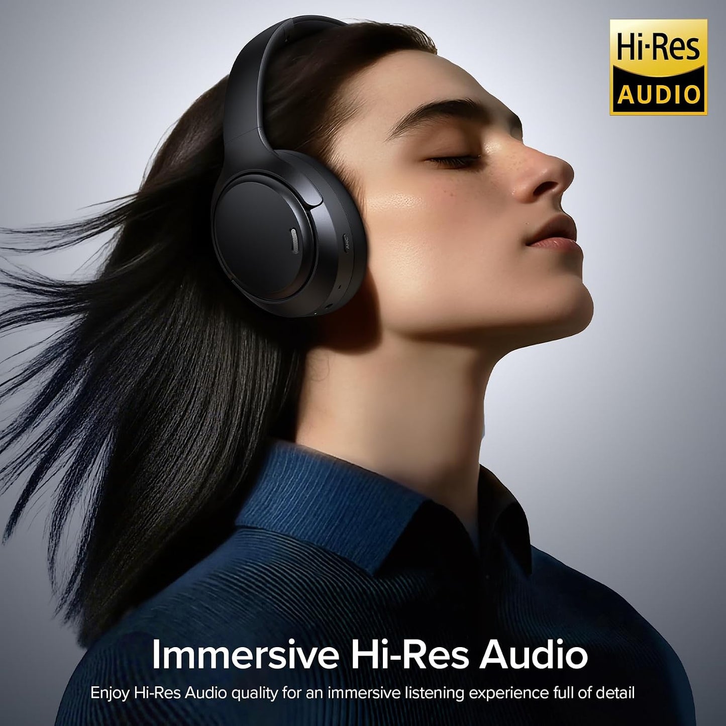 Auriculares híbridos con cancelación activa de ruido Bluetooth 6.0,...