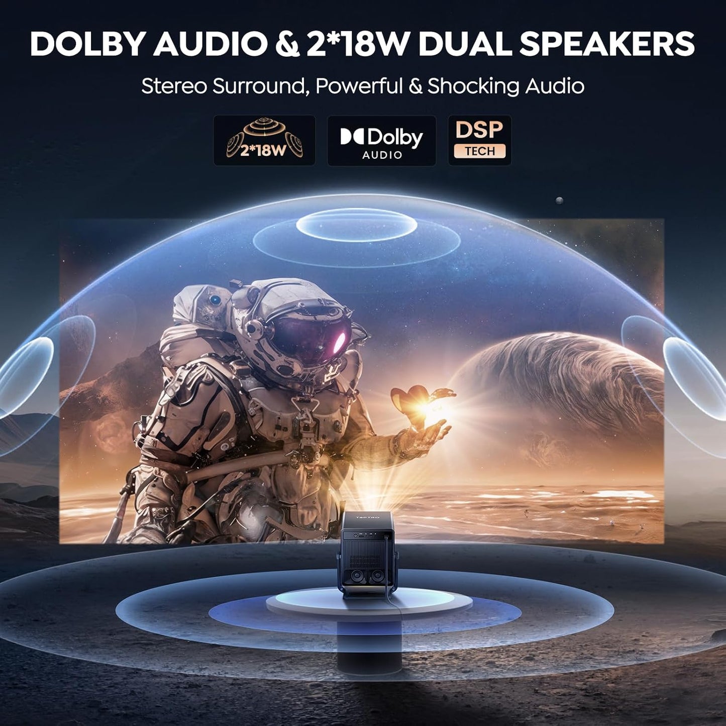 Proyector inteligente 4K [VIDAA Live TV y Dolby de 36 W y control d...