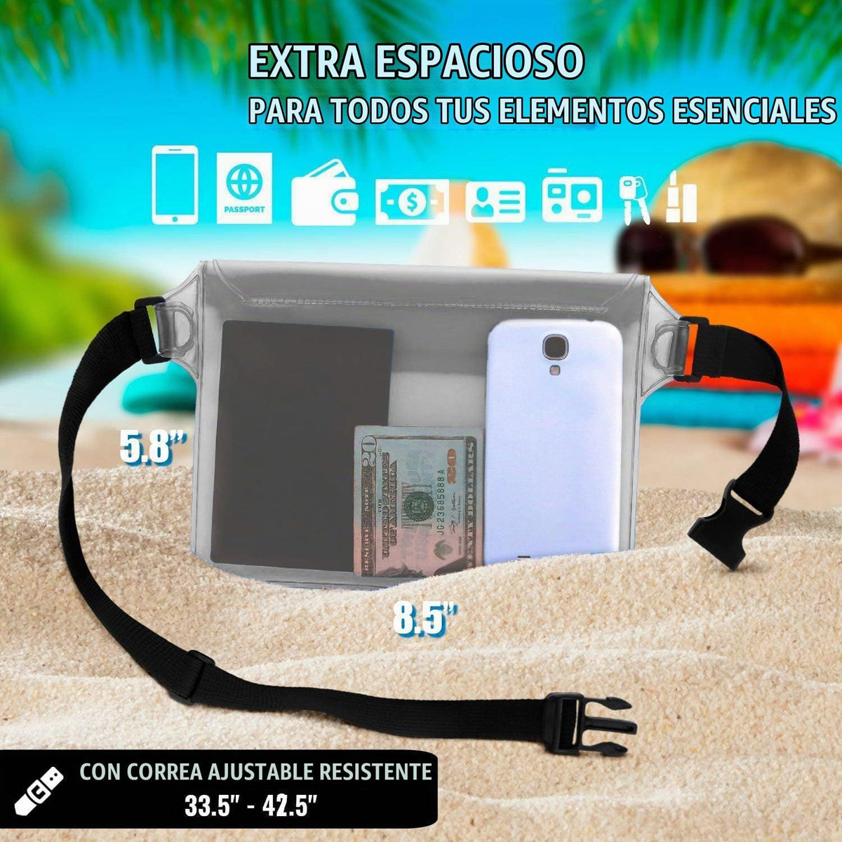 AiRunTech Bolsa impermeable con correa para la cintura (paquete de...