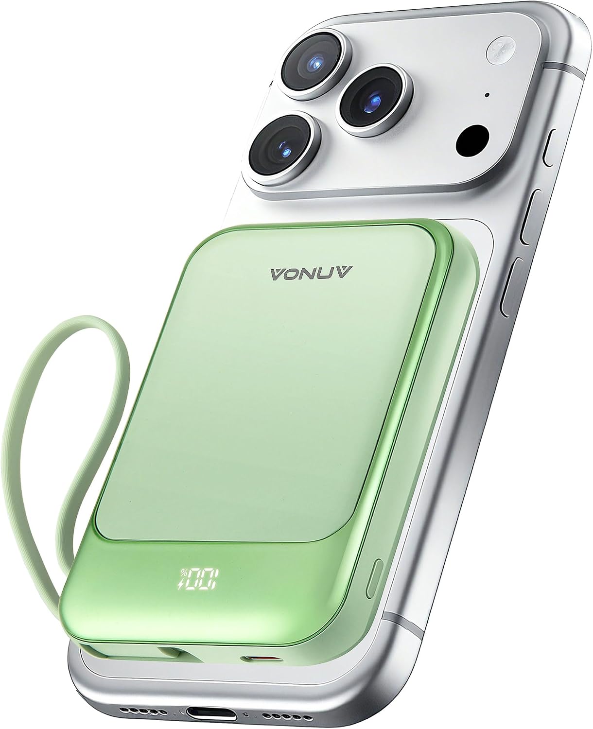 VONUV Banco de energía magnético de 10000mAh, cargador portátil ina...