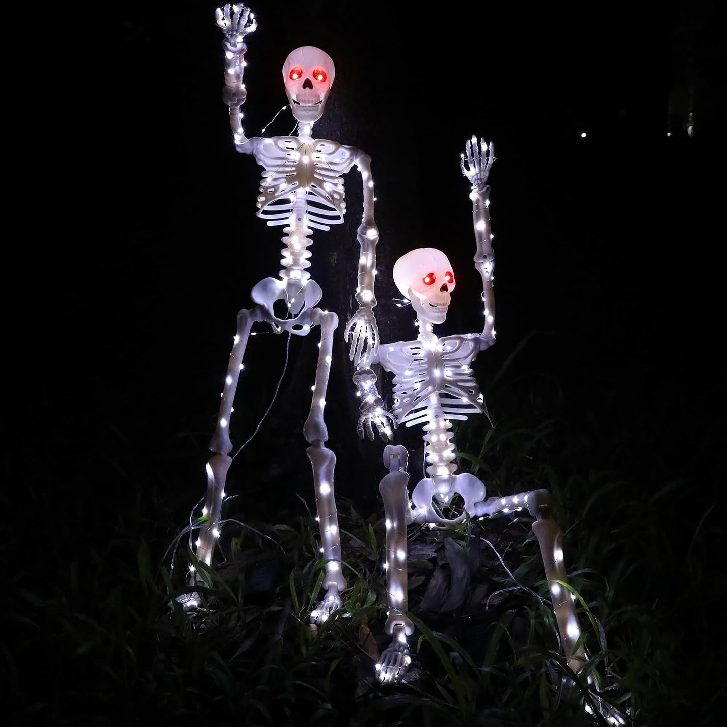 Starweeks Juego de esqueletos de decoración de Halloween para exter...