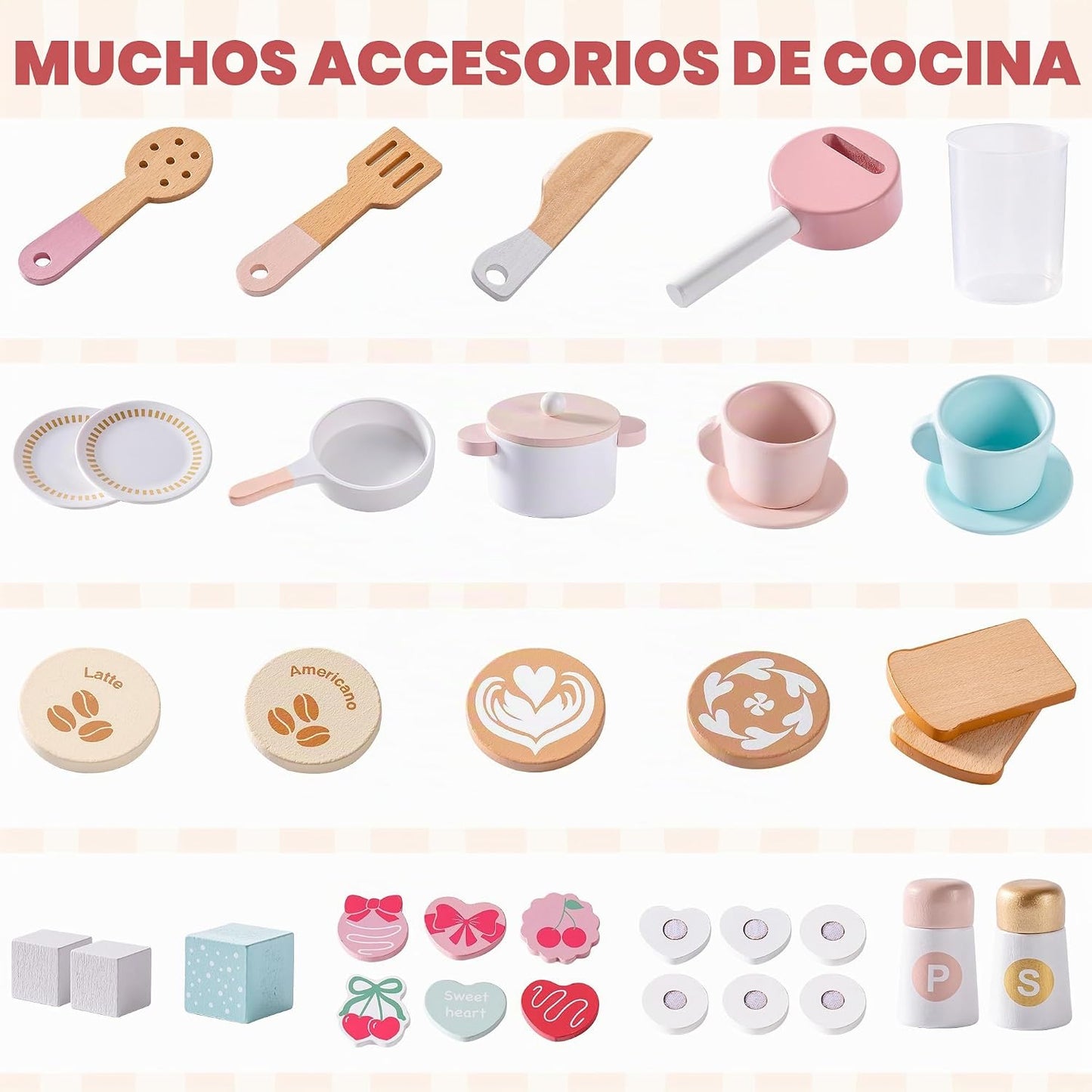 ROBOTIME Cocina de juego para niños, cocina moderna de juguete de m...