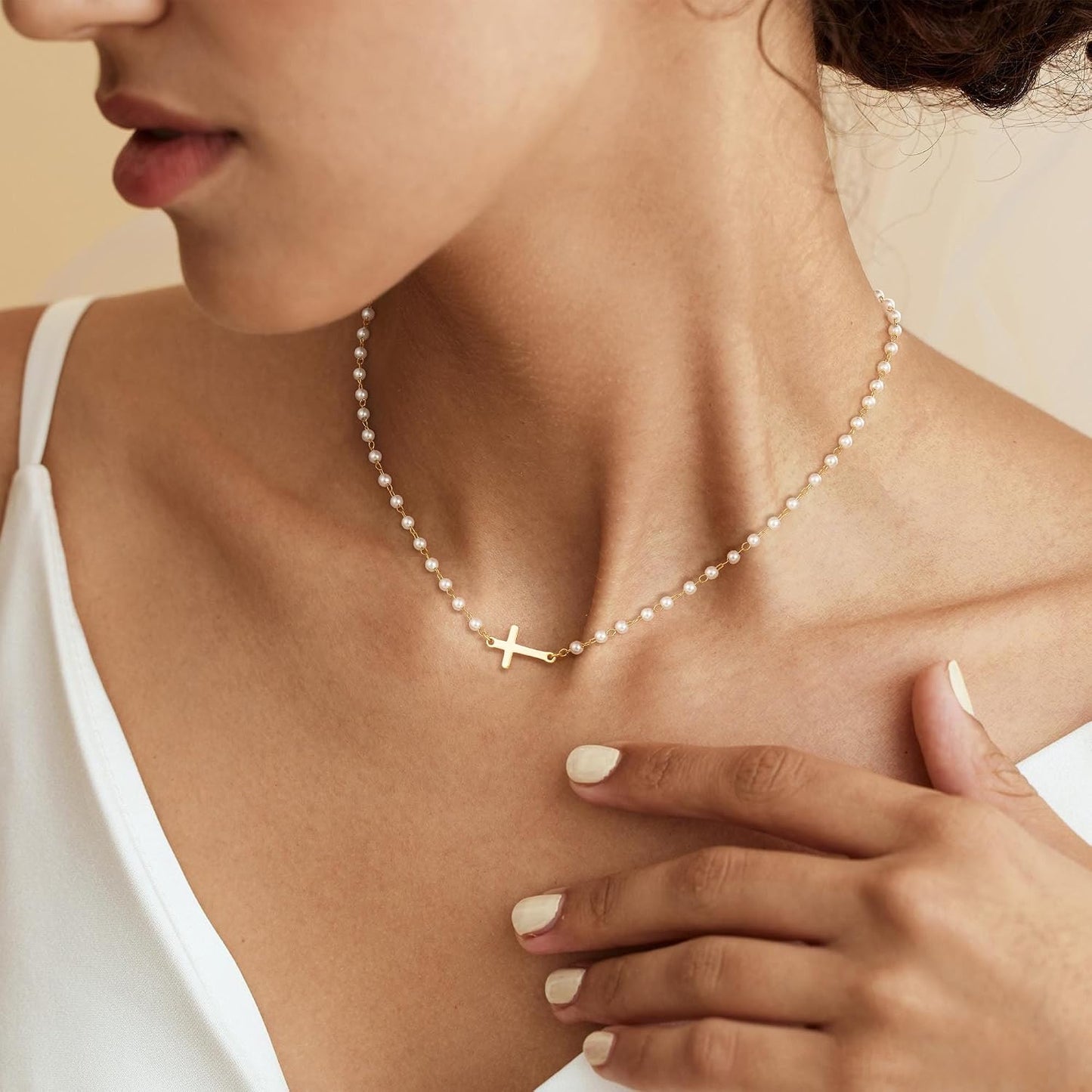 NECOCY Regalos de Pascua, collares mejorados con cruz de corona par...