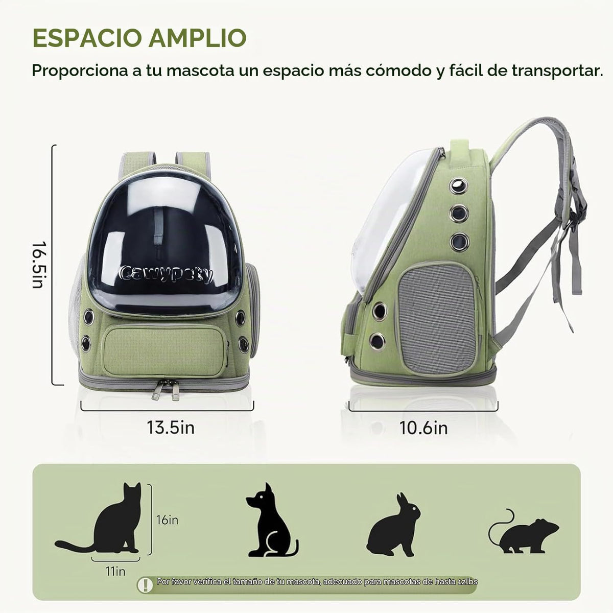 Cawypety Mochila Transportadora para Gatos, Transportador de Gatos...